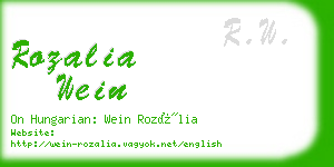 rozalia wein business card